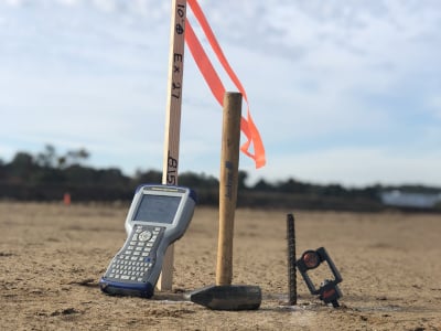 photo of construction surveying